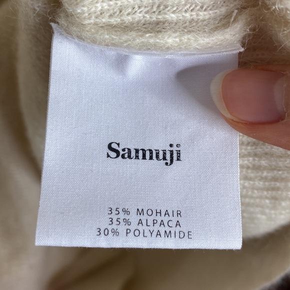 Samuji Maeve alpaca mohair born sweater Mokka in Ecru size S - Picture 8 of 11